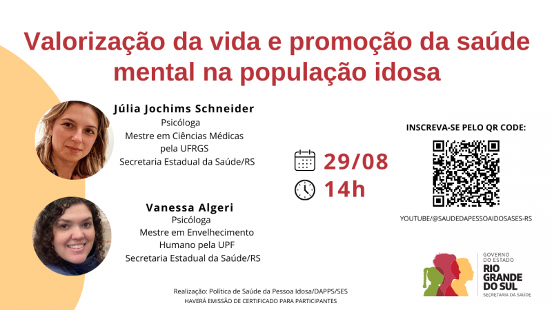 Live: Valorização da vida e promoção da saúde mental na população idosa